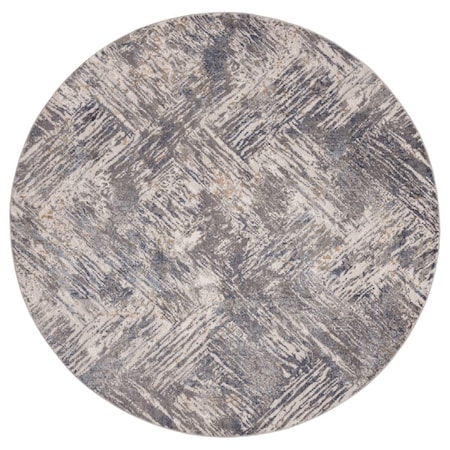 Manmade 7 ft. 10 in. Austin Archer Round Area Rug - Blue MA3089842